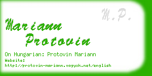mariann protovin business card